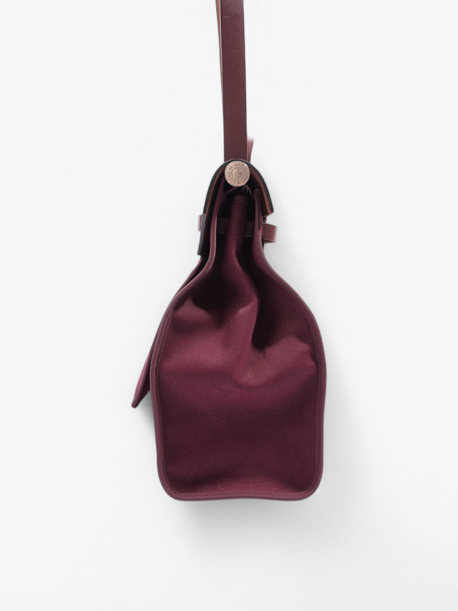 Hermes Herbag Purple Canvas Image 5