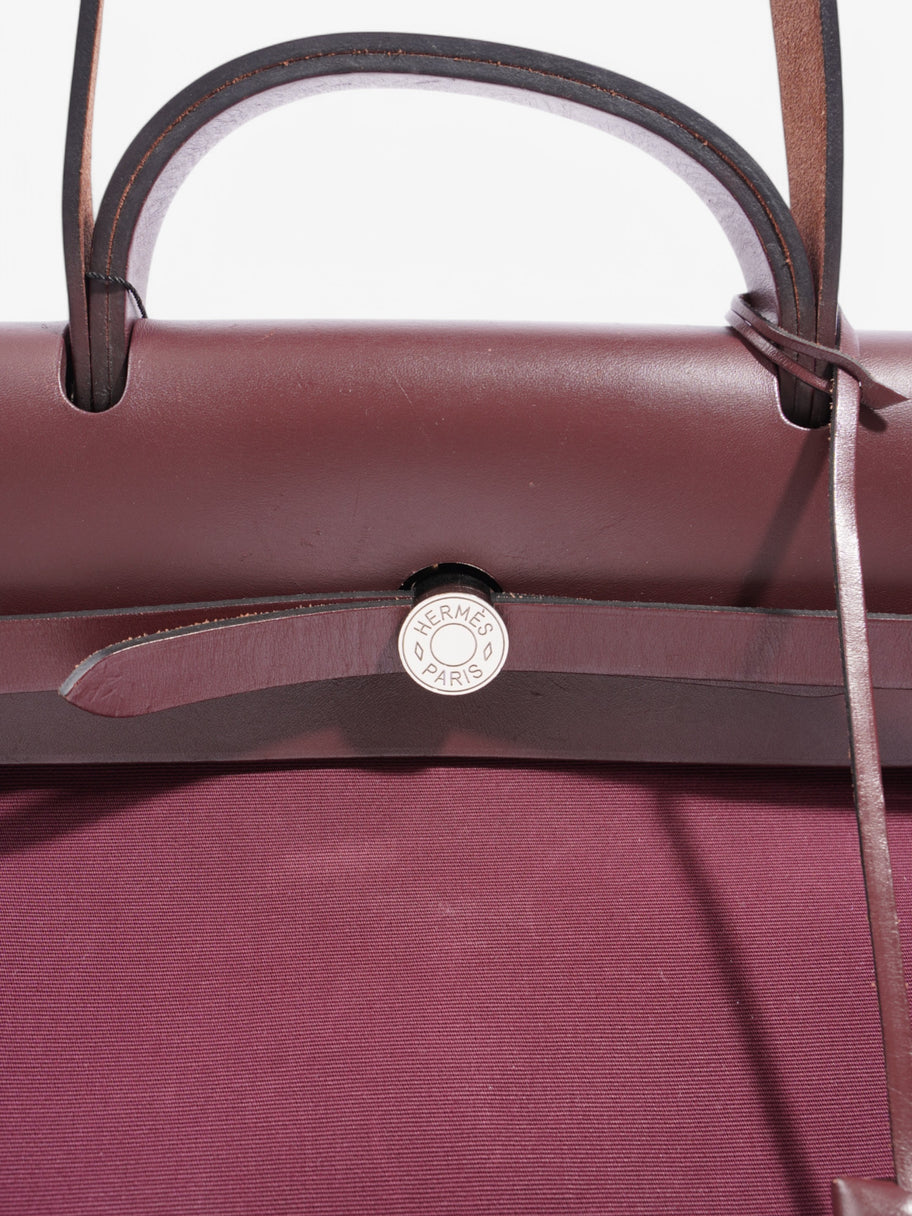 Hermes Herbag Purple Canvas Image 7