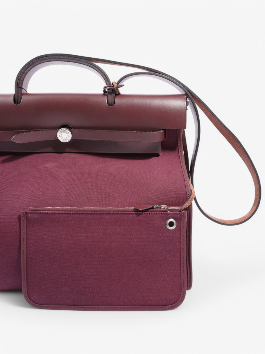 Hermes Herbag Purple Canvas Image 8