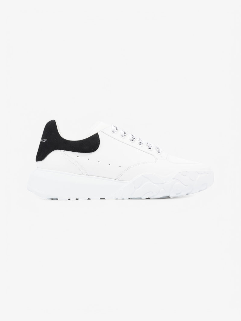  Alexander McQueen Oversized Court Sneakers White  / Black Tab Leather EU 42 UK 8