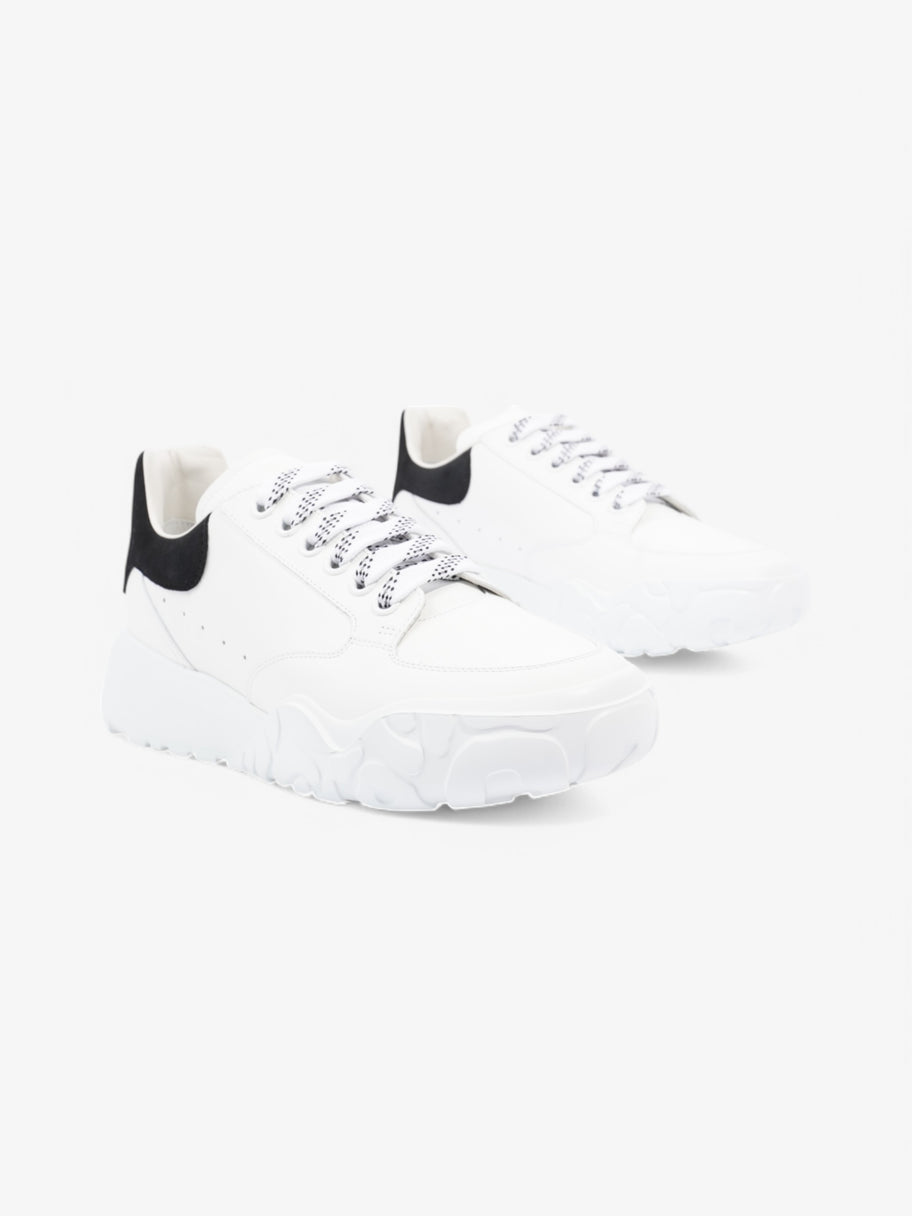 Alexander McQueen Oversized Court Sneakers White  / Black Tab Leather EU 42 UK 8 Image 2