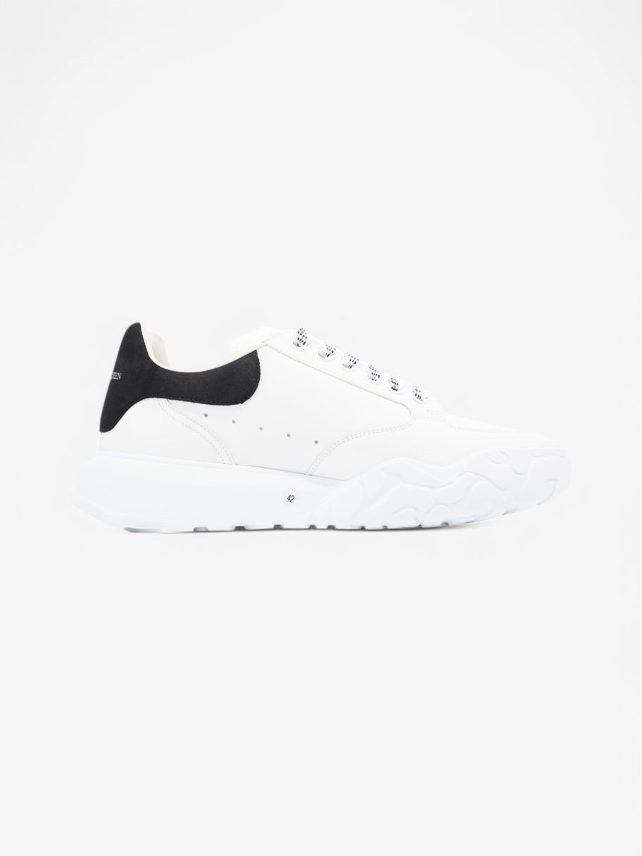 Alexander McQueen Oversized Court Sneakers White  / Black Tab Leather EU 42 UK 8 Image 4
