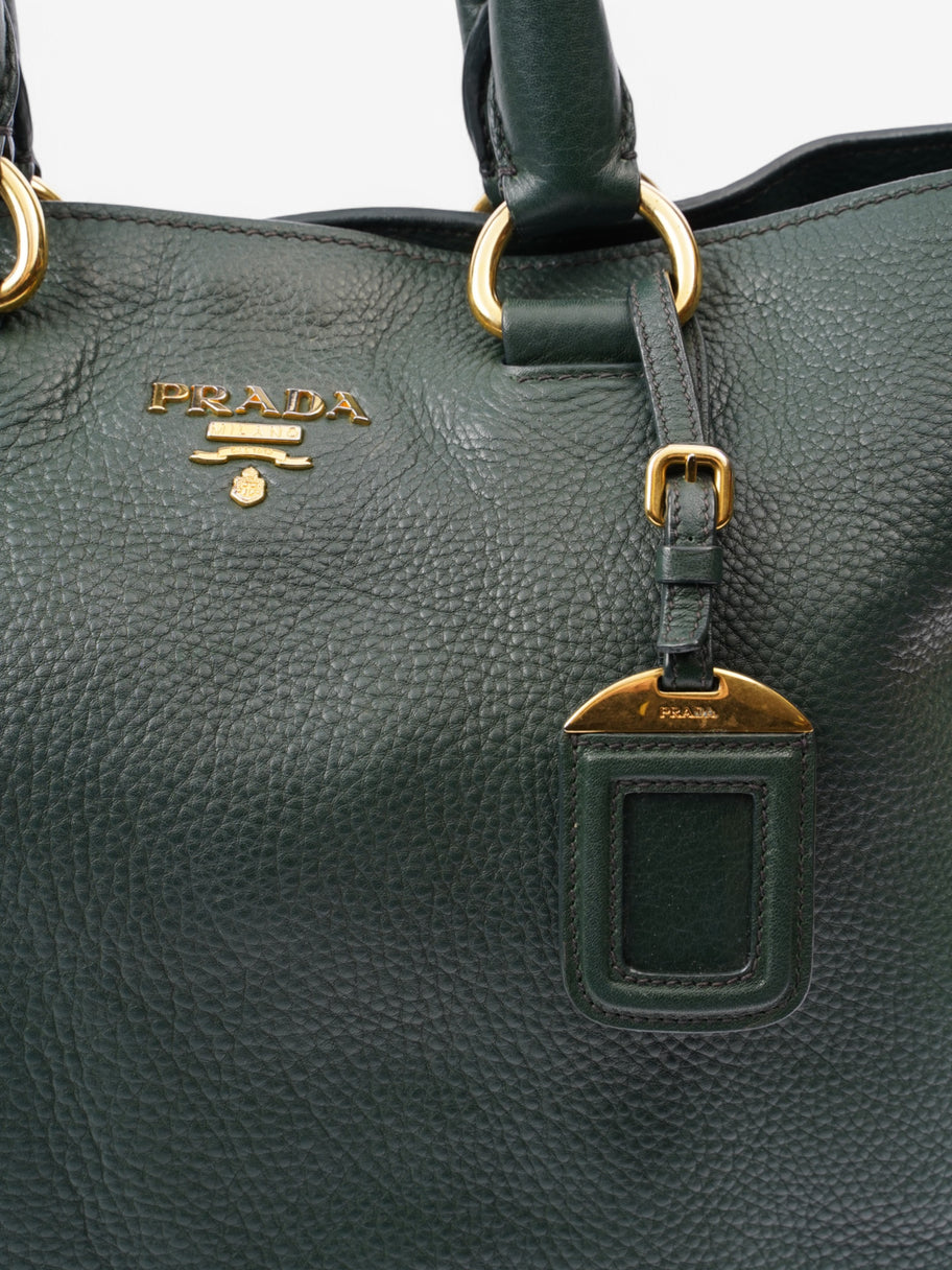 Prada Vitello Green Leather Large Image 7