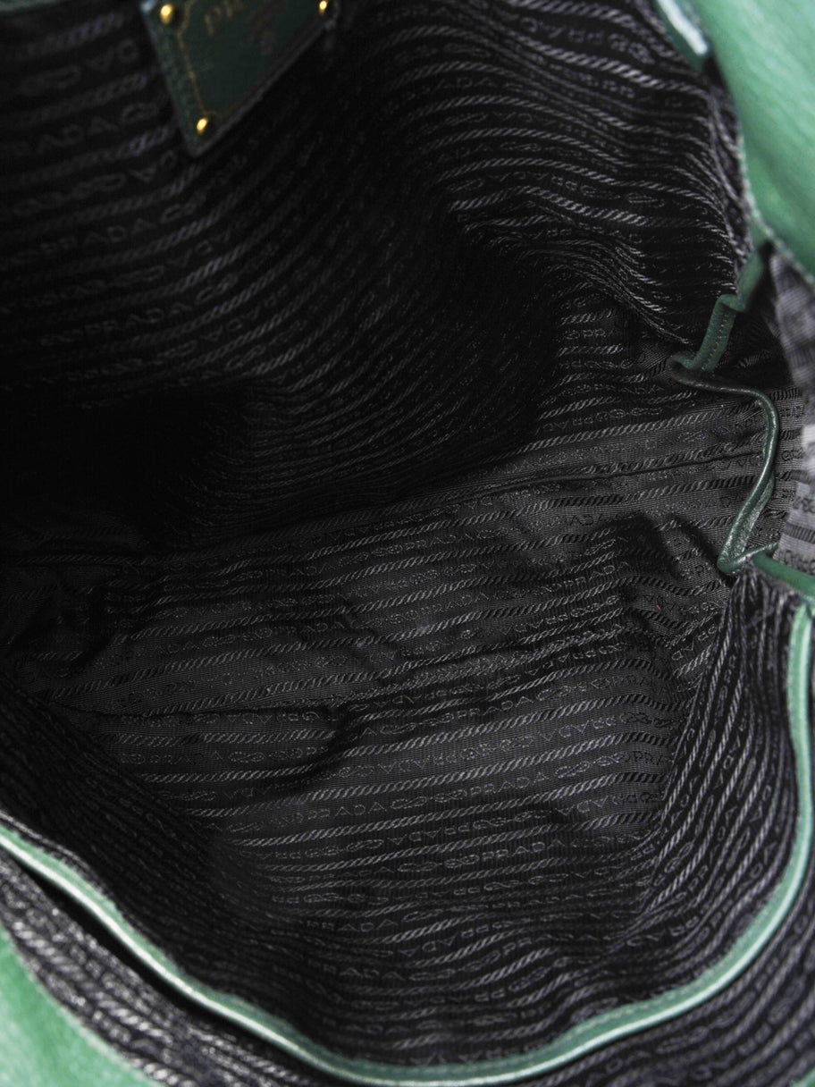Prada Vitello Green Leather Large Image 8