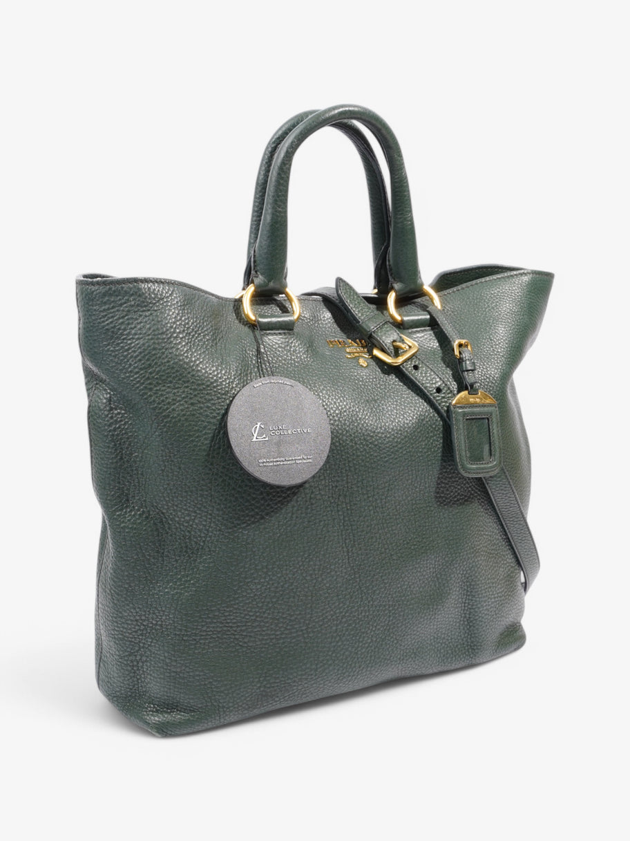 Prada Vitello Green Leather Large Image 9