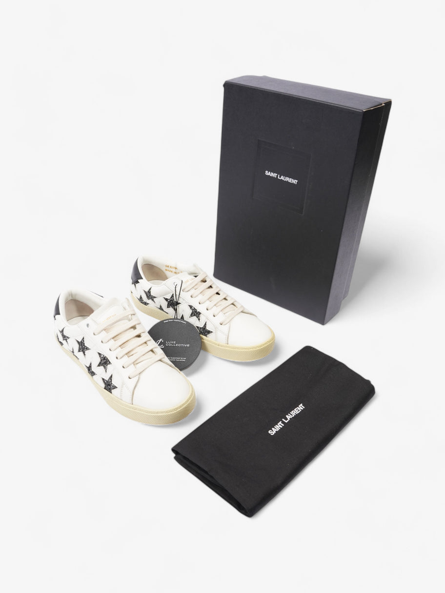 Saint Laurent Court Classic Star White  / Black Leather EU 37 UK 4 Image 10