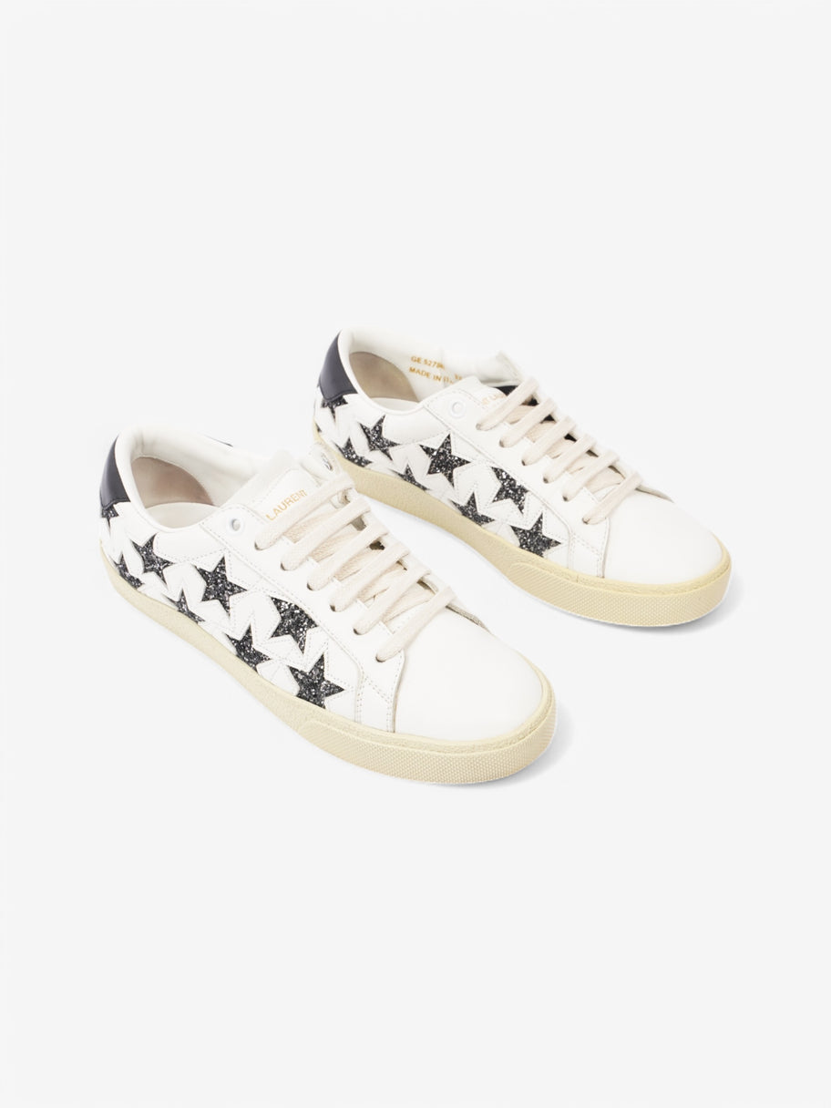 Saint Laurent Court Classic Star White  / Black Leather EU 37 UK 4 Image 2