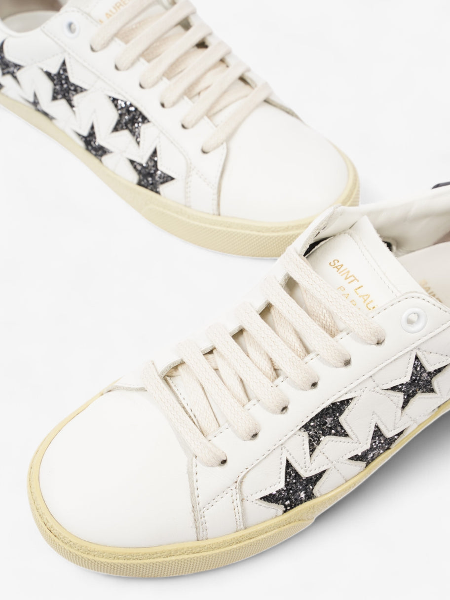 Saint Laurent Court Classic Star White  / Black Leather EU 37 UK 4 Image 9