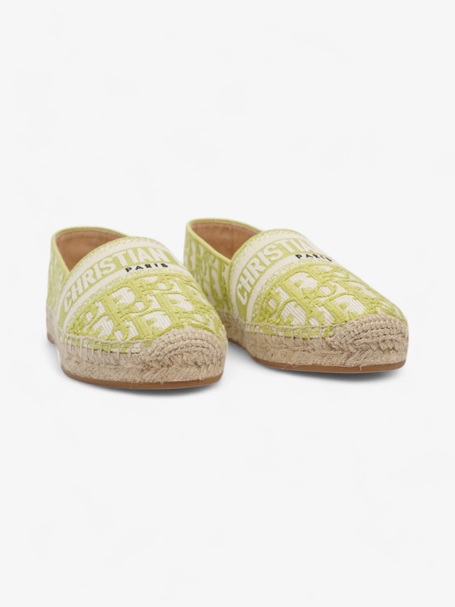 Christian Dior Granville Lime Cotton EU 37.5 UK 4.5 Image 2