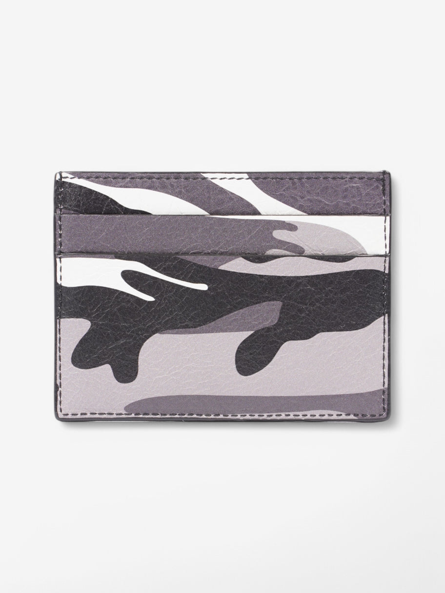 Balenciaga Camo Print Card Holder Grey / Black Calfskin Leather Small Image 2