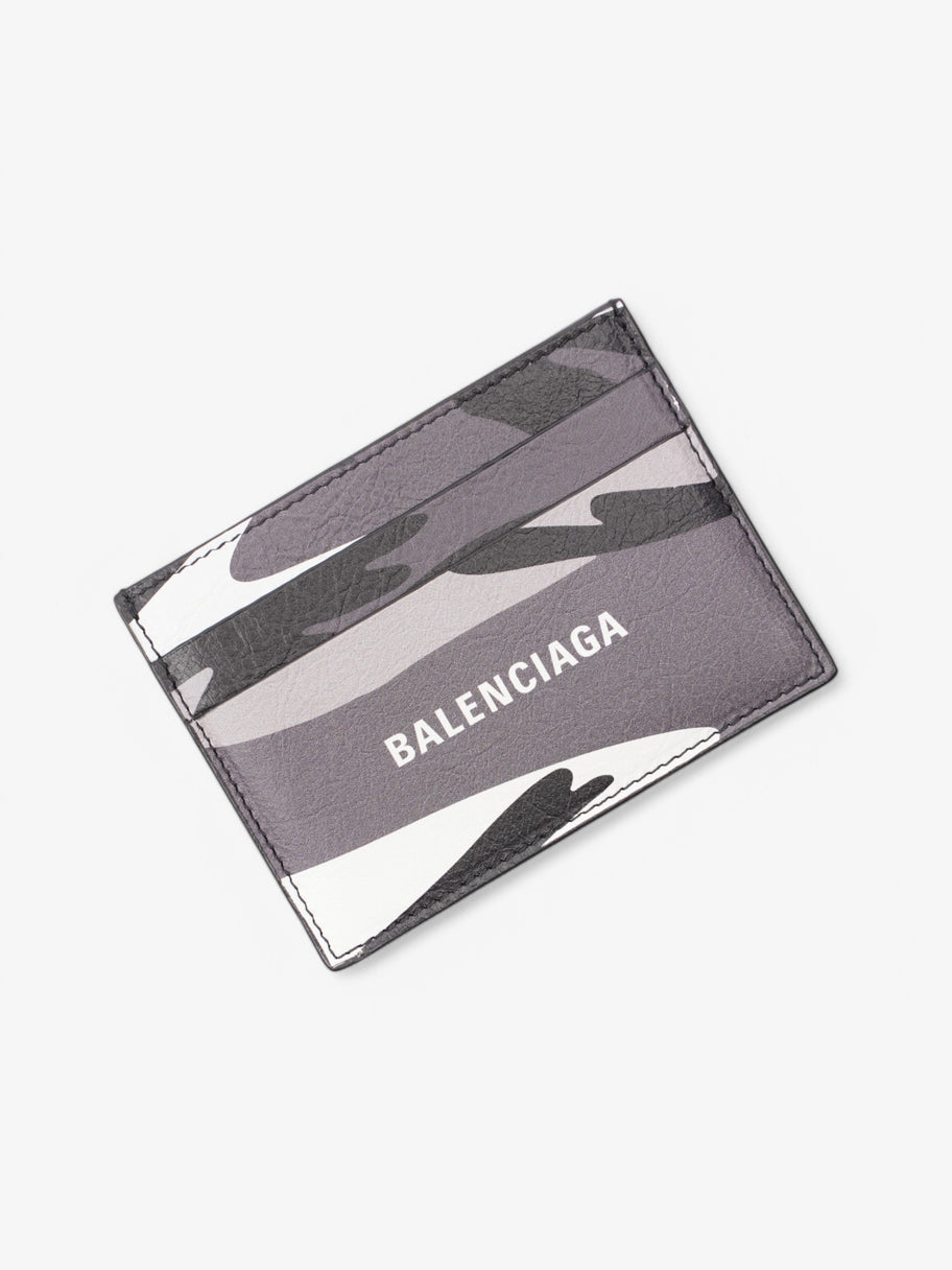 Balenciaga Camo Print Card Holder Grey / Black Calfskin Leather Small Image 3
