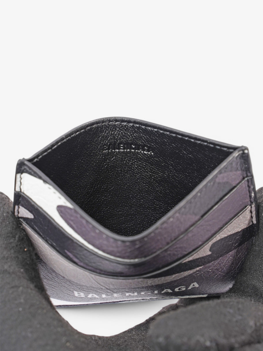 Balenciaga Camo Print Card Holder Grey / Black Calfskin Leather Small Image 4