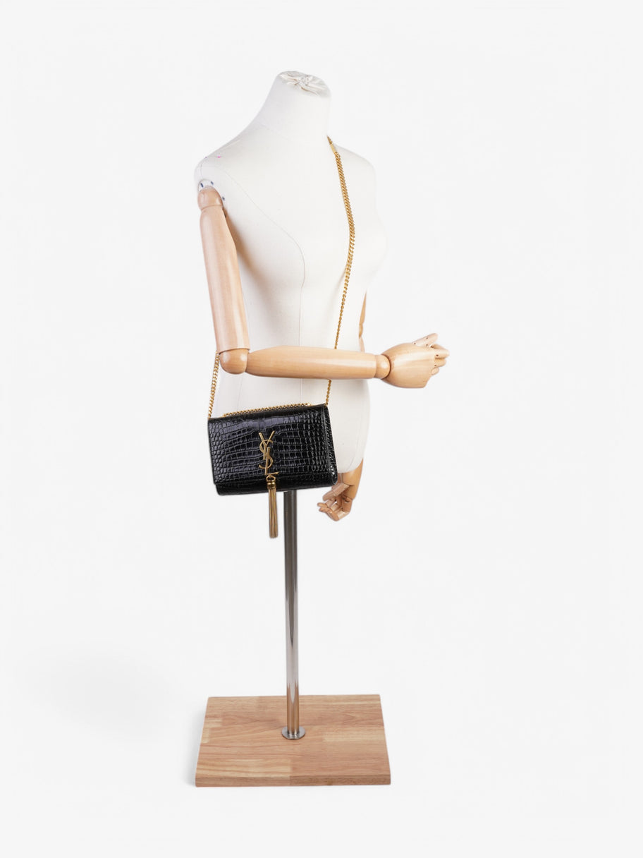 Saint Laurent Kate Tassel Black Embossed Leather Small Image 2
