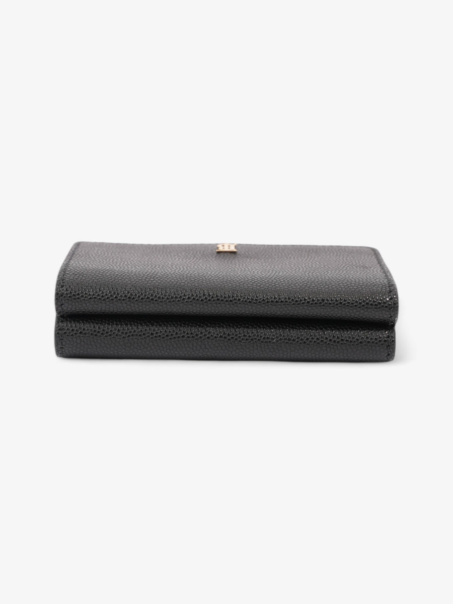 Burberry TB Compact Wallet Black / Gold Calfskin Leather Image 6