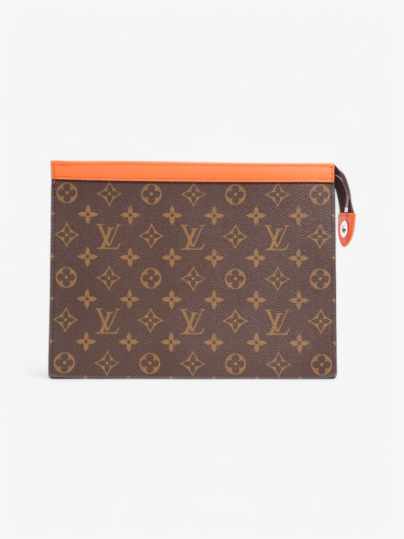  Louis Vuitton Pochette Voyage Monogram / Orange Coated Canvas MM