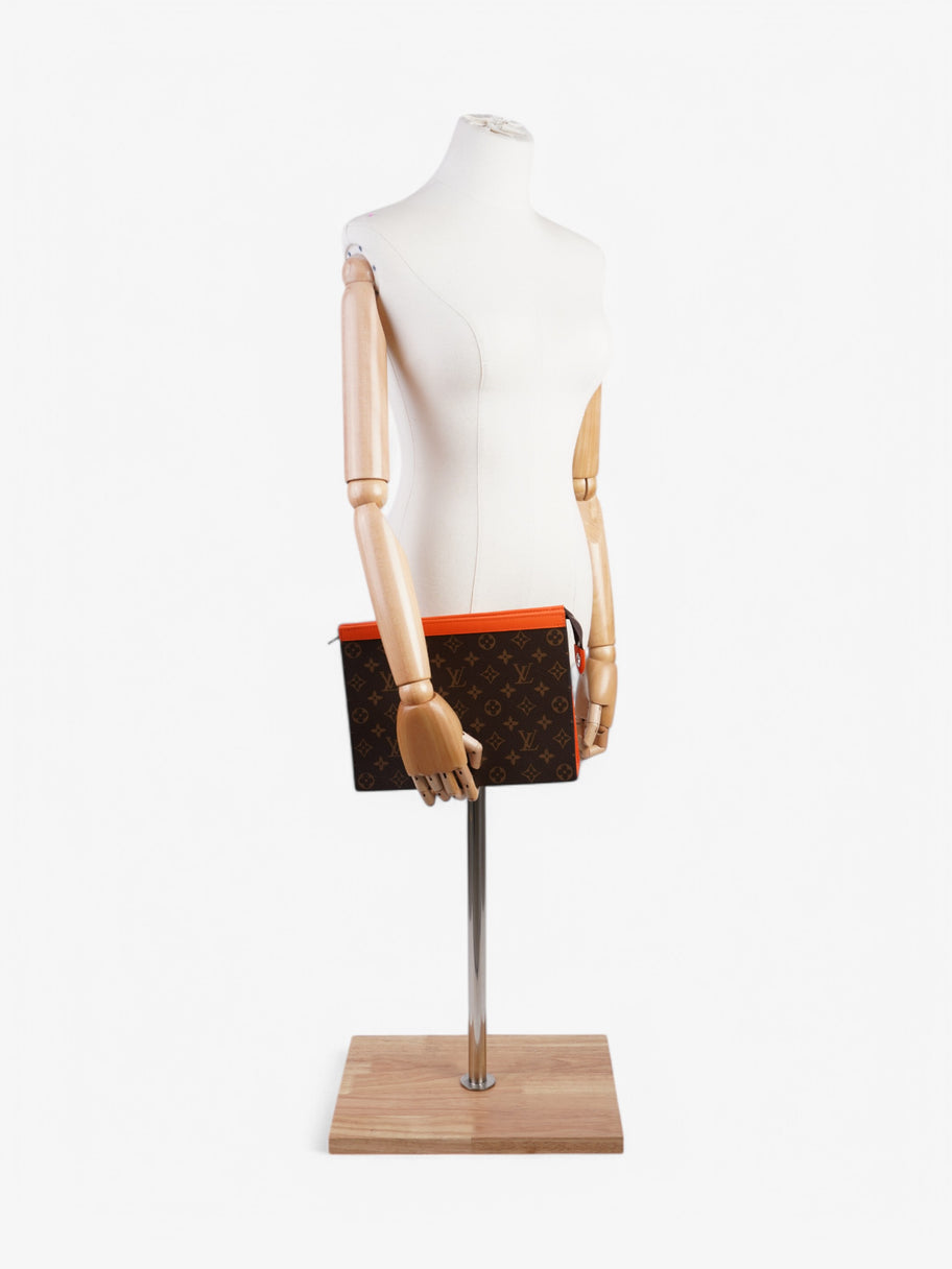 Louis Vuitton Pochette Voyage Monogram / Orange Coated Canvas MM Image 2