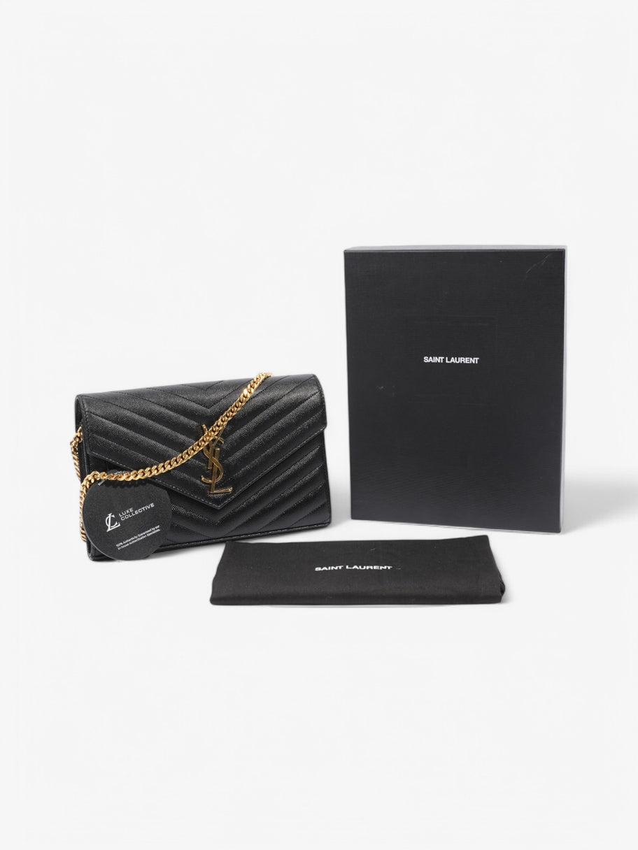 Saint Laurent Envelope Chain Wallet Black Leather Image 9