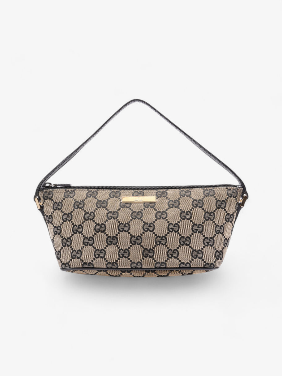 Gucci Boat Pochette GG Supreme / Black Canvas Image 1