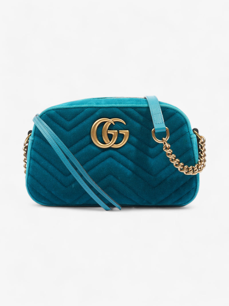  Gucci GG Marmont Blue Velvet Small