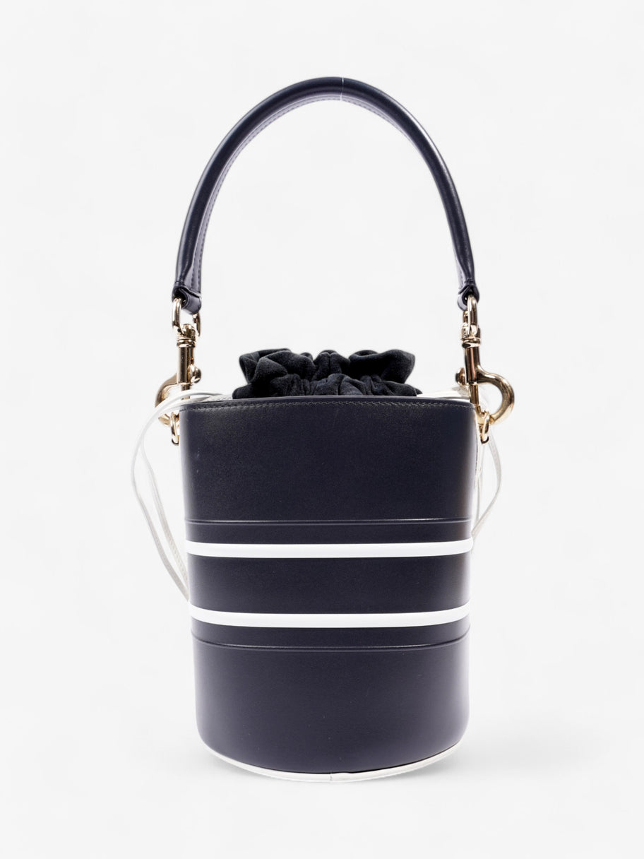 Christian Dior Vibe Bucket Bag Navy / White Calfskin Leather Small Image 4