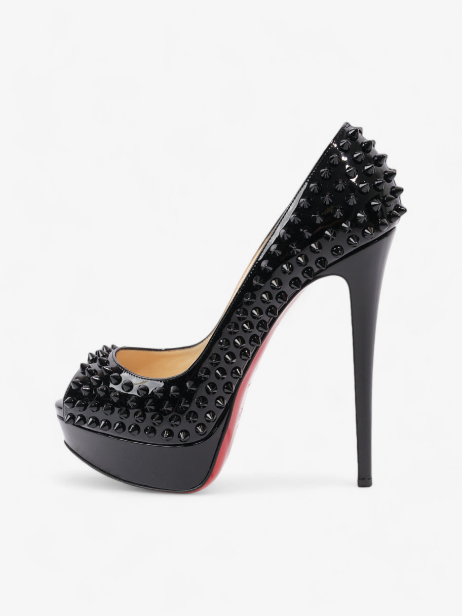 Christian Louboutin Lady Peep Spikes  150 Black Patent Leather EU 38.5 UK 5.5 Image 5