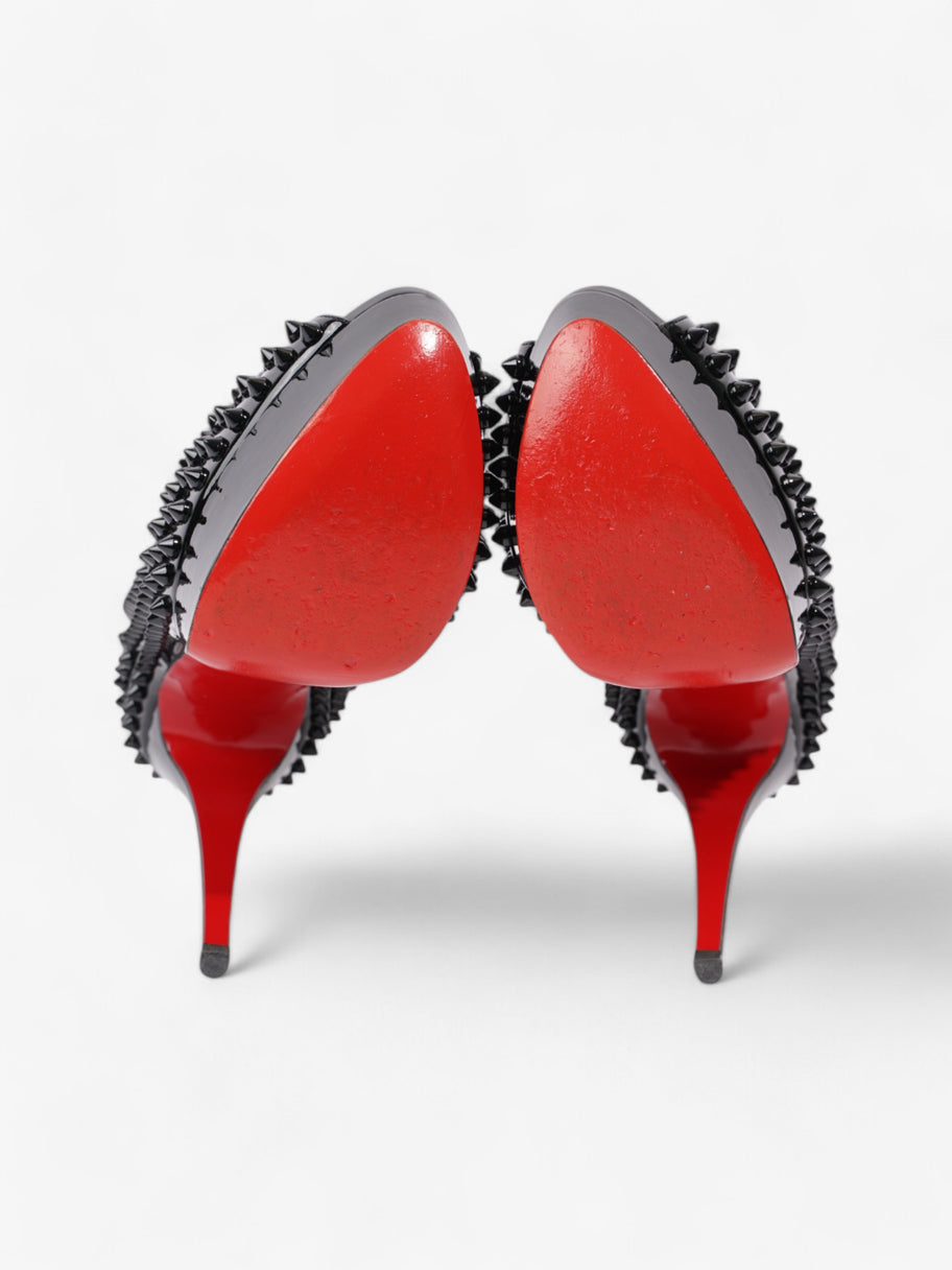 Christian Louboutin Lady Peep Spikes  150 Black Patent Leather EU 38.5 UK 5.5 Image 7