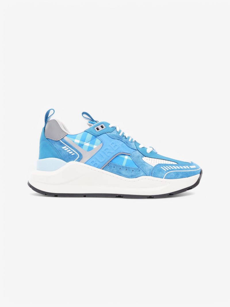  Burberry Sean Trainer Blue Suede EU 42 UK 8