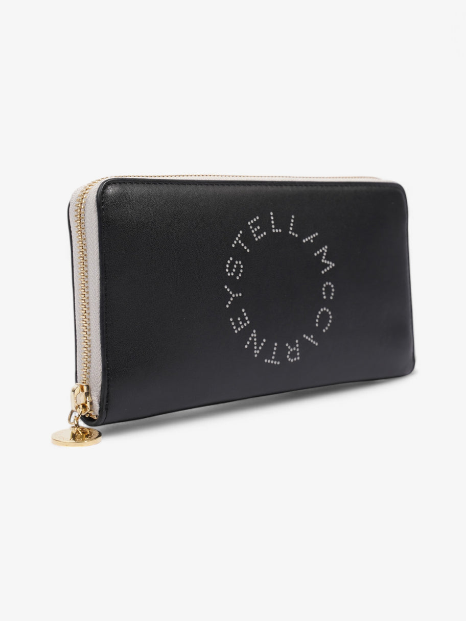 Stella McCartney Logo Continental Wallet Midnight Black Faux Leather Image 4