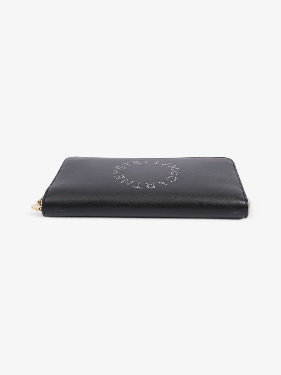 Stella McCartney Logo Continental Wallet Midnight Black Faux Leather Image 5