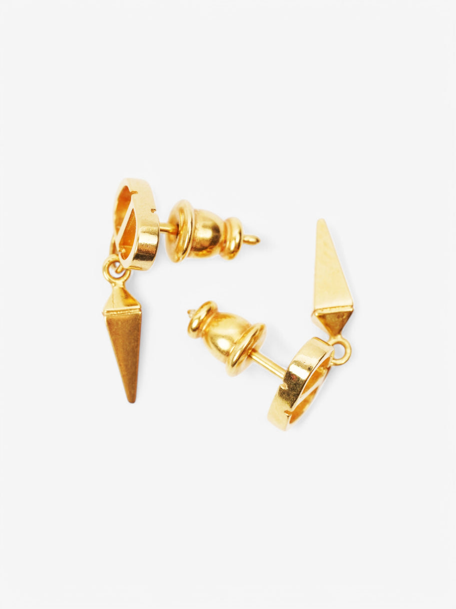 Christian Dior Dior Spike Earrings Gold Base Metal Image 4