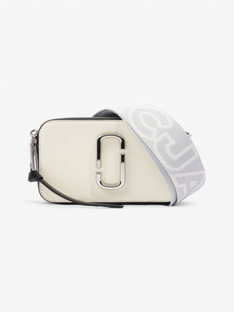  Marc Jacobs Snapshot Bag White  / Grey / Black Leather