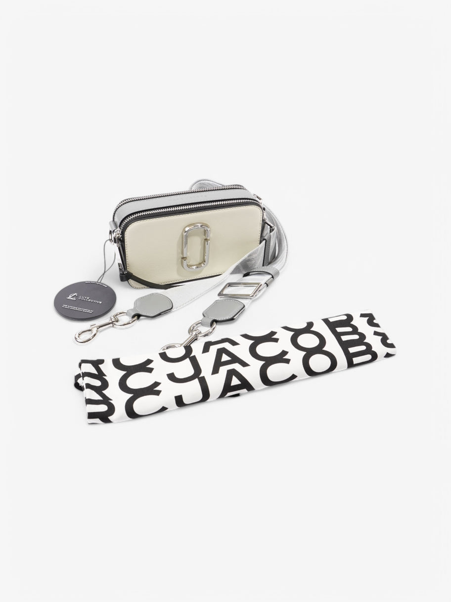 Marc Jacobs Snapshot Bag White  / Grey / Black Leather Image 9