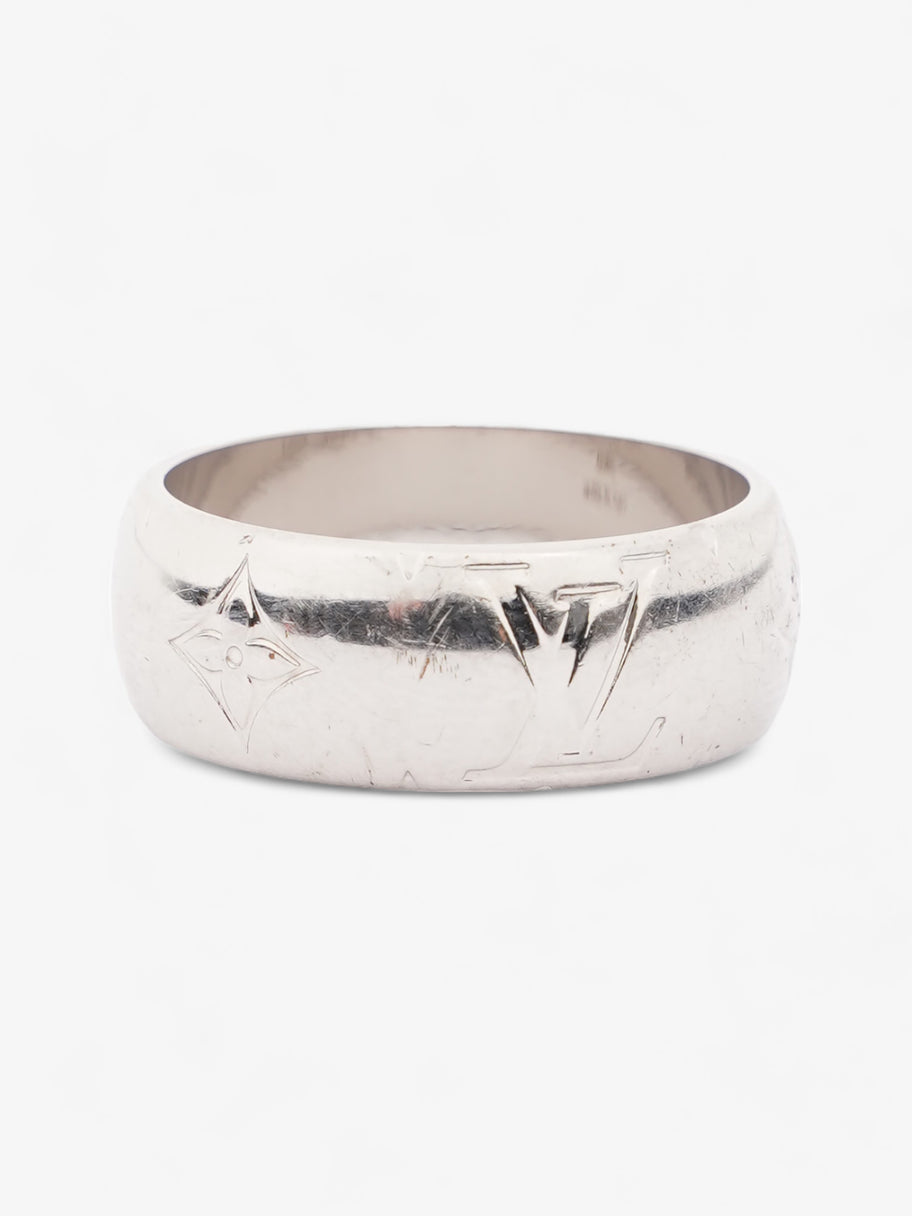 Louis Vuitton Monogram Ring Silver Base Metal Medium (60mm) Image 4