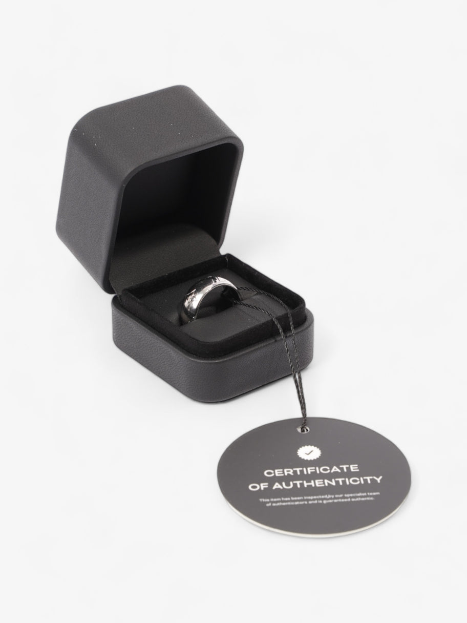 Louis Vuitton Monogram Ring Silver Base Metal Medium (60mm) Image 5