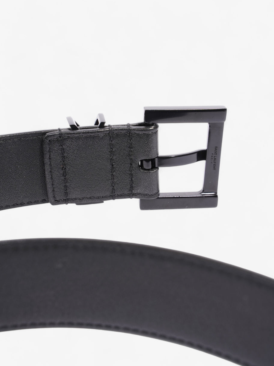 Saint Laurent Monogram Belt Black Leather 75 Image 4