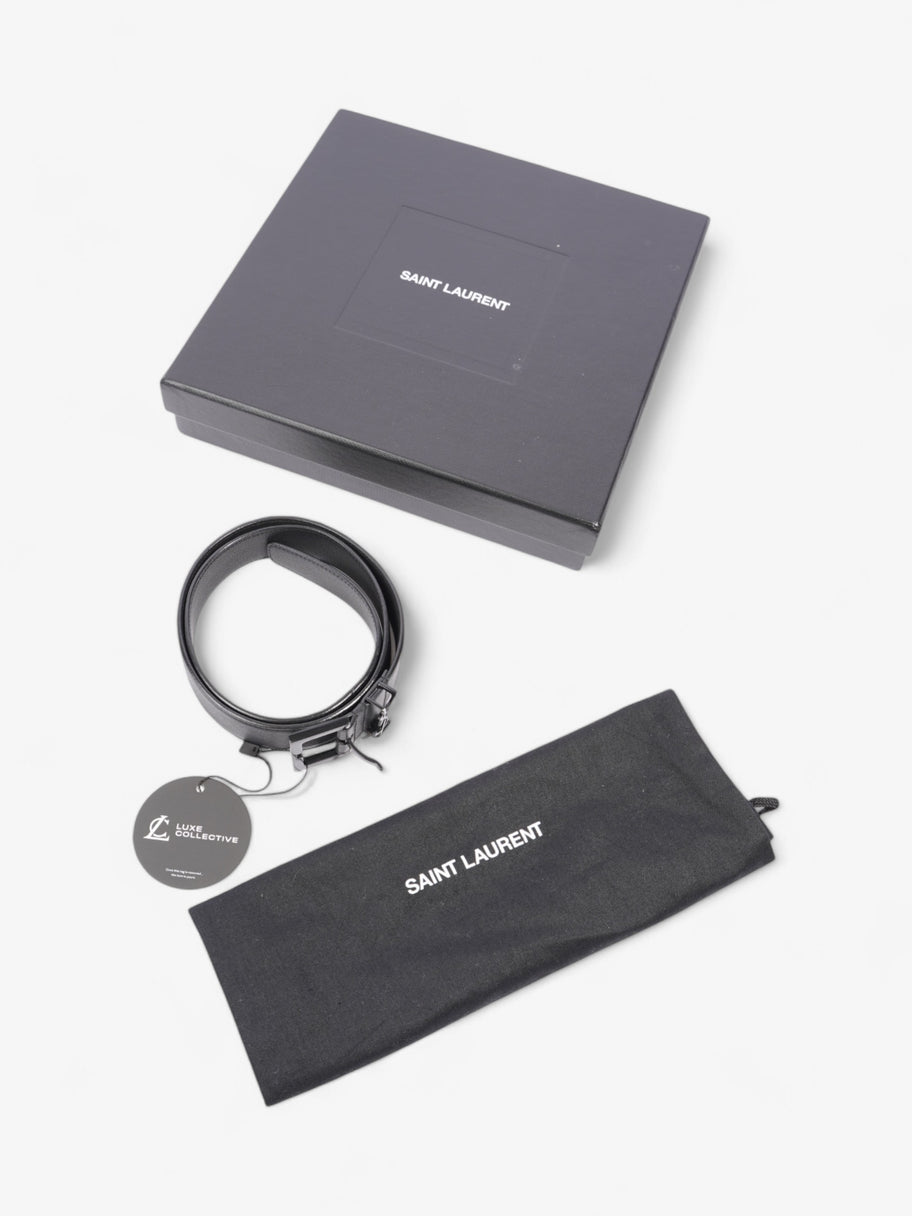 Saint Laurent Monogram Belt Black Leather 75 Image 6