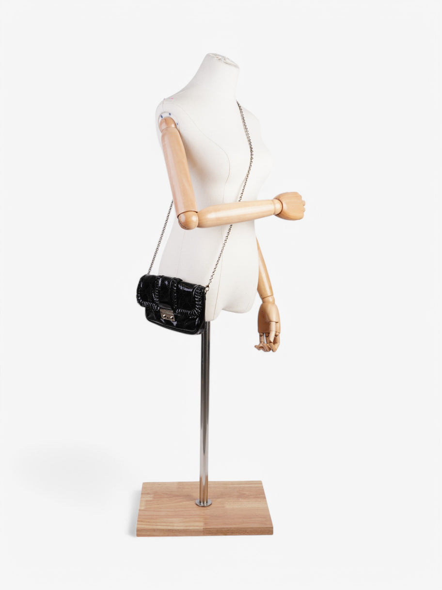 Christian Dior Shoulder Bag Black Patent Leather Image 2