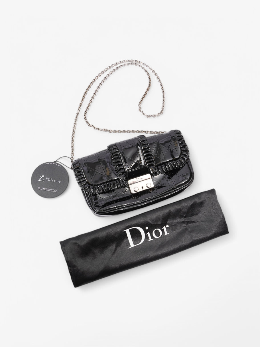 Christian Dior Shoulder Bag Black Patent Leather Image 9