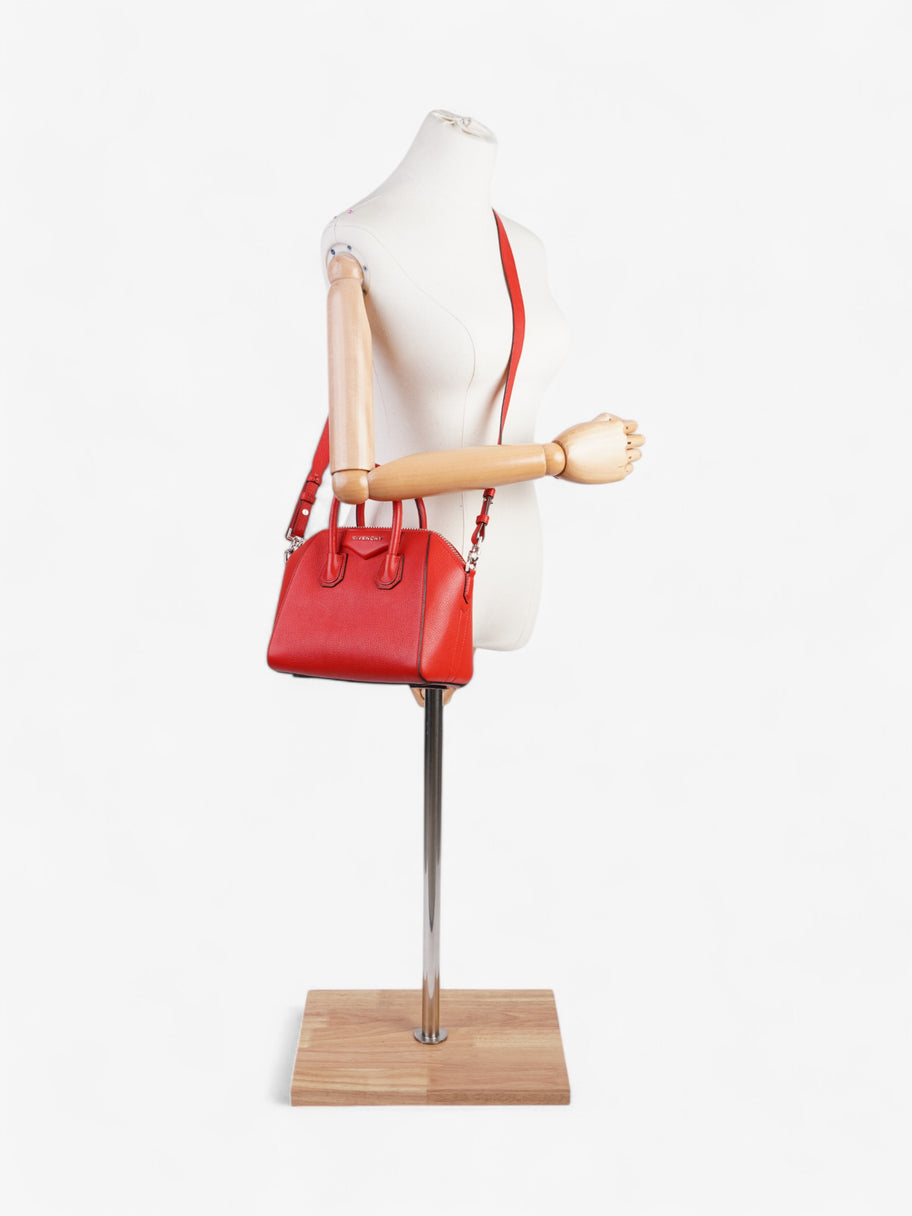 Givenchy Antigona Pop Red Goatskin Leather Mini Image 2