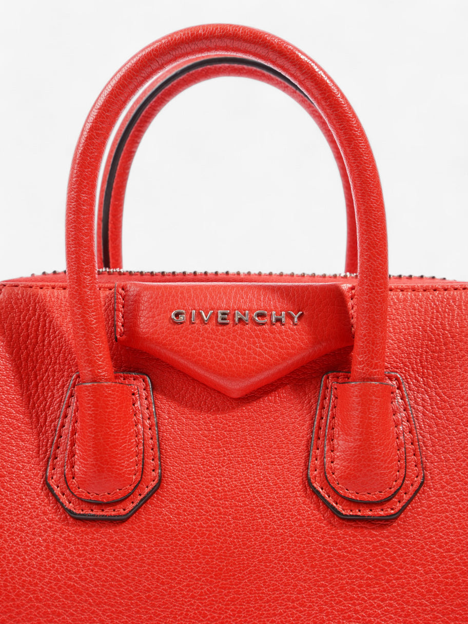 Givenchy Antigona Pop Red Goatskin Leather Mini Image 7