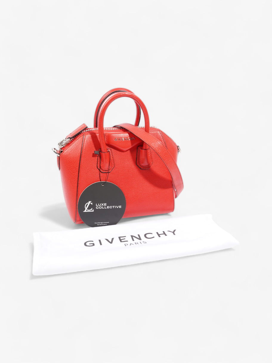 Givenchy Antigona Pop Red Goatskin Leather Mini Image 9