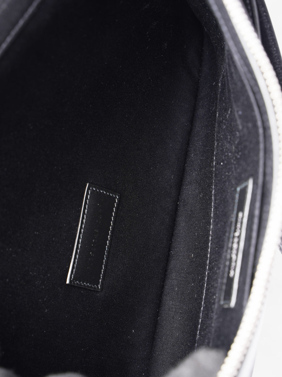 Saint Laurent Rive Gauche Wristlet Black / White Canvas Image 13