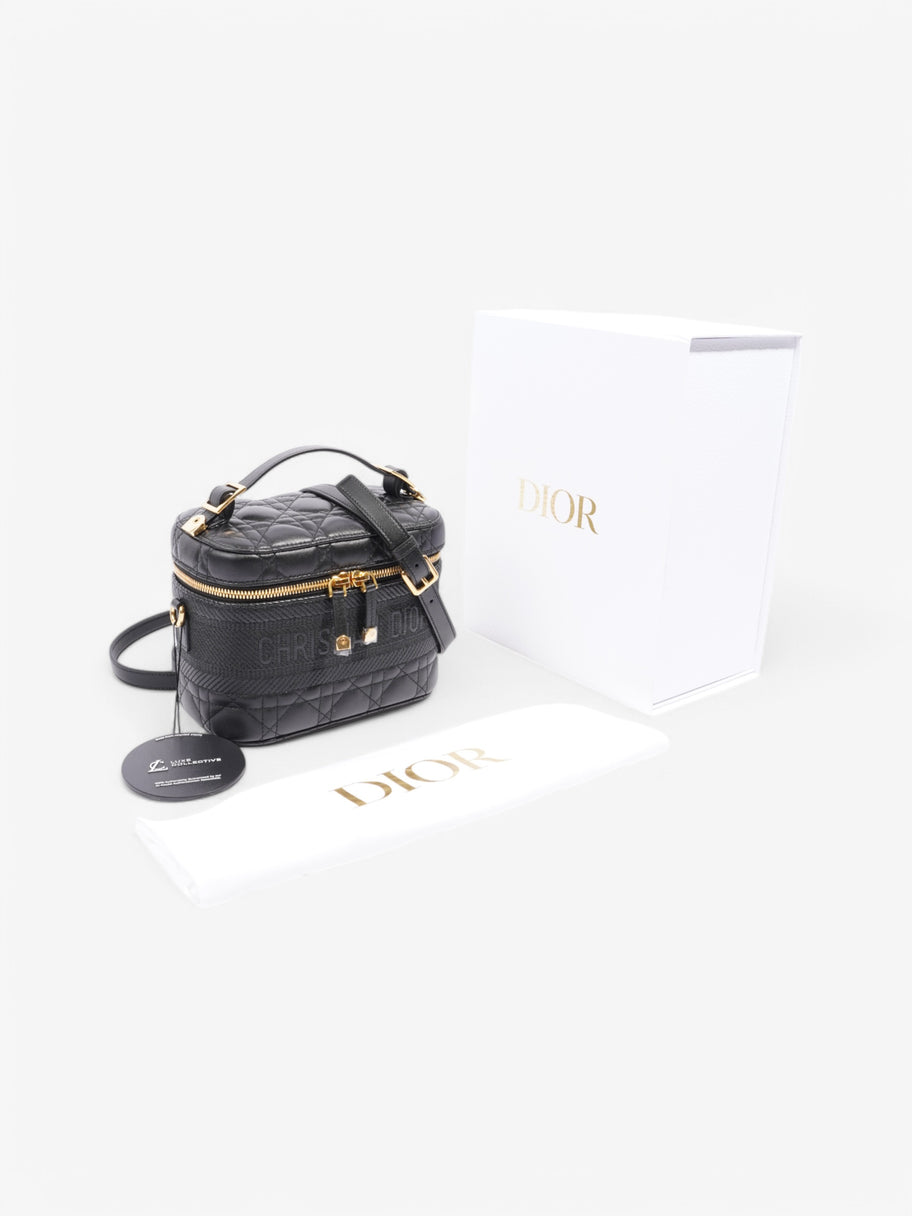 Christian Dior Cannage Diortravel Vanity case Black Leather Image 20