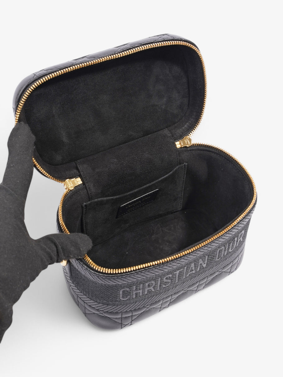 Christian Dior Cannage Diortravel Vanity case Black Leather Image 8
