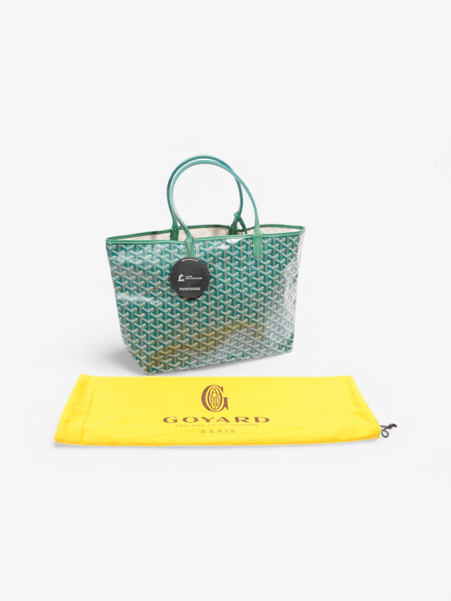 Goyard Saint Louis Green / White Coated Canvas PM Image 10