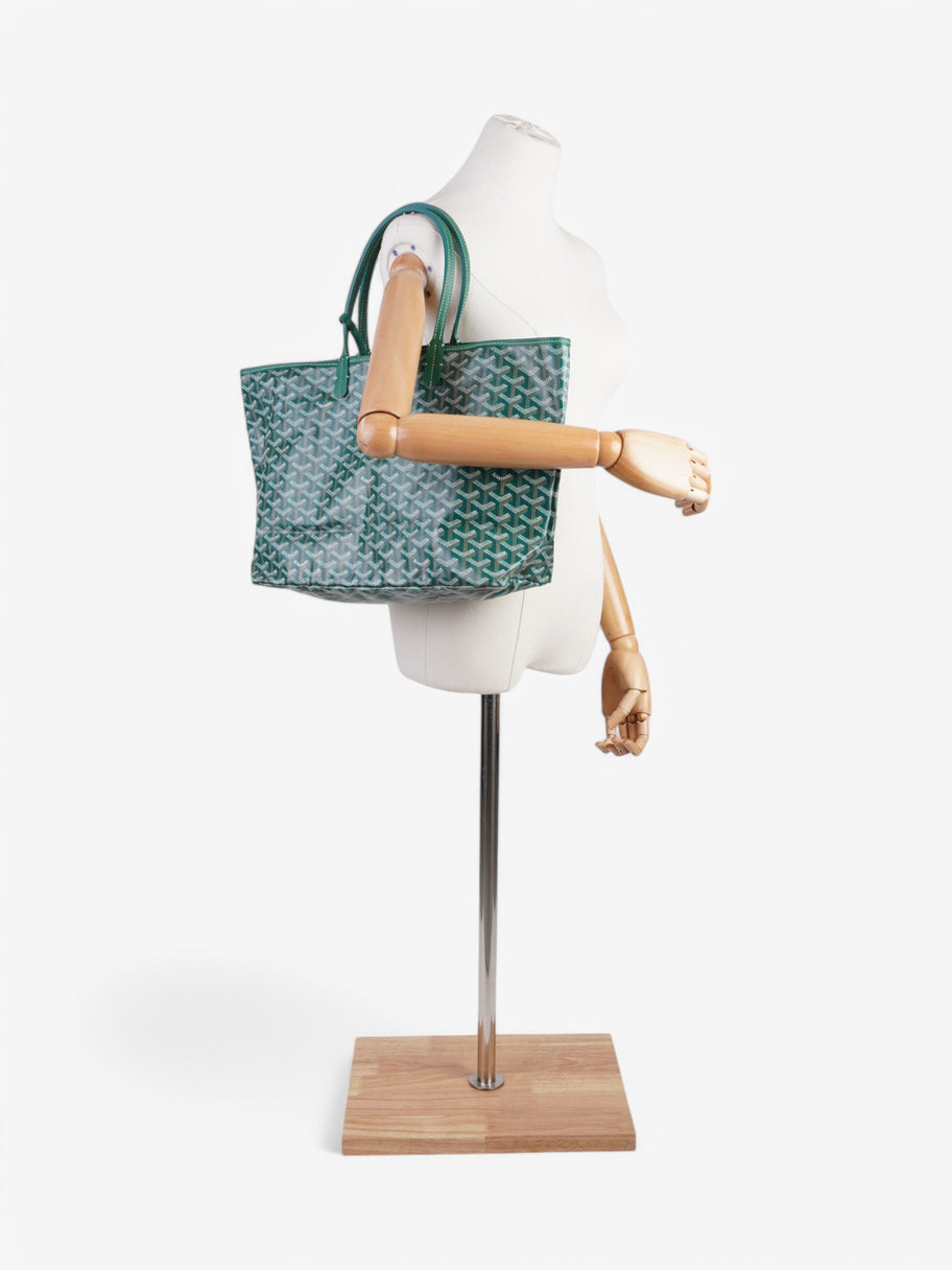 Goyard Saint Louis Green / White Coated Canvas PM Image 2