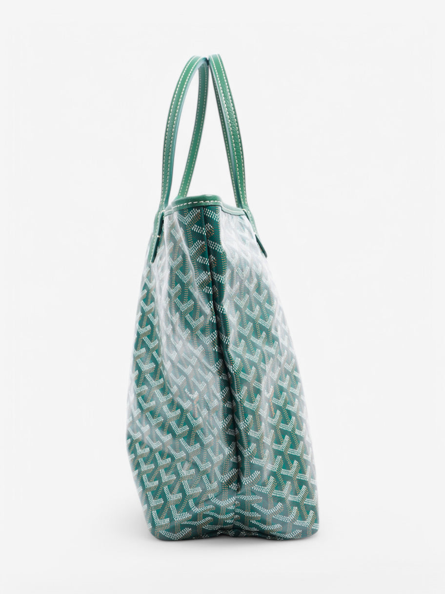 Goyard Saint Louis Green / White Coated Canvas PM Image 5
