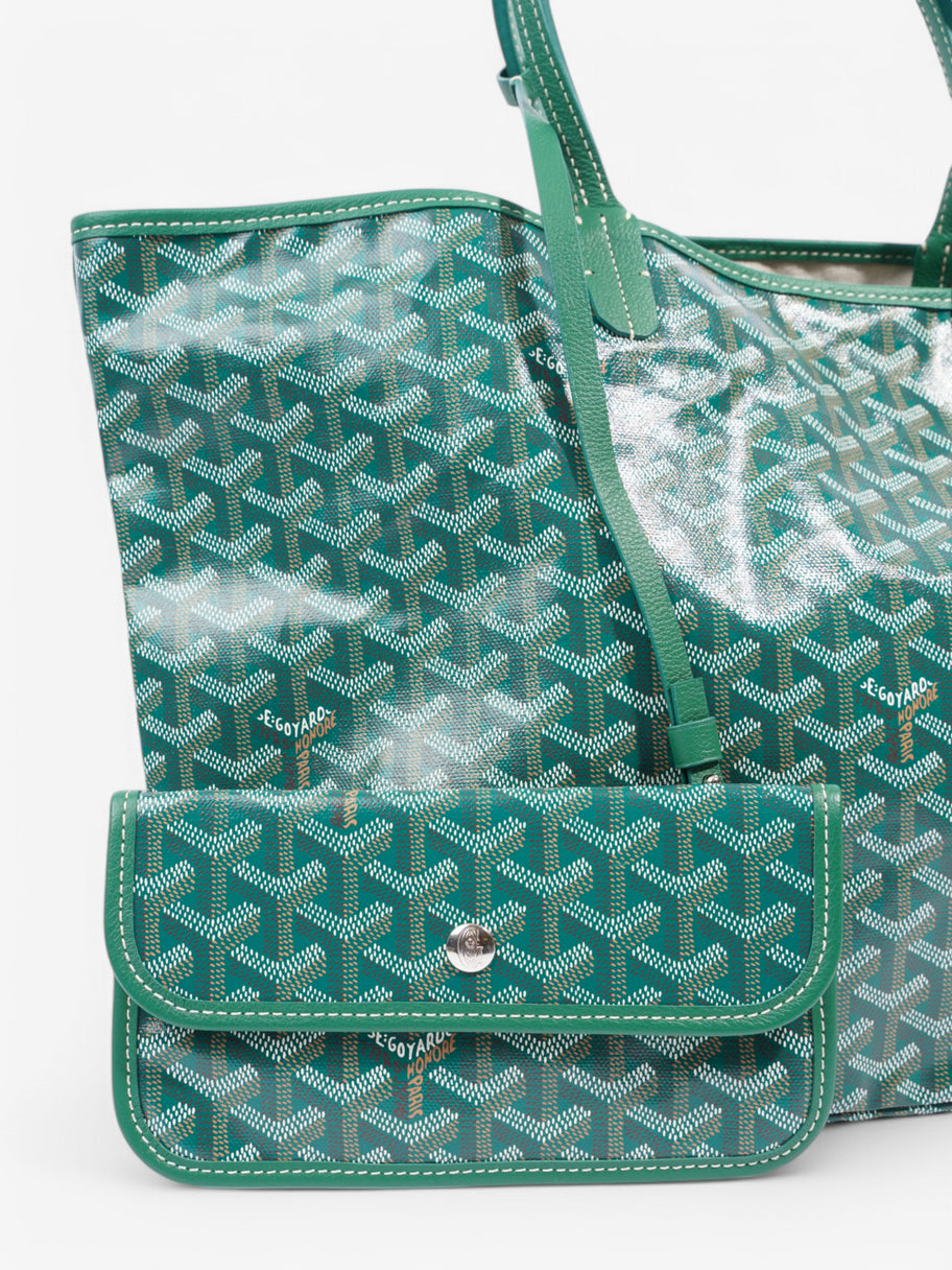 Goyard Saint Louis Green / White Coated Canvas PM Image 8