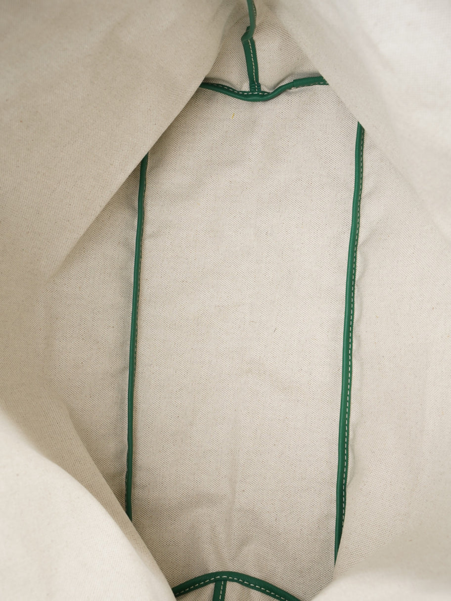 Goyard Saint Louis Green / White Coated Canvas PM Image 9