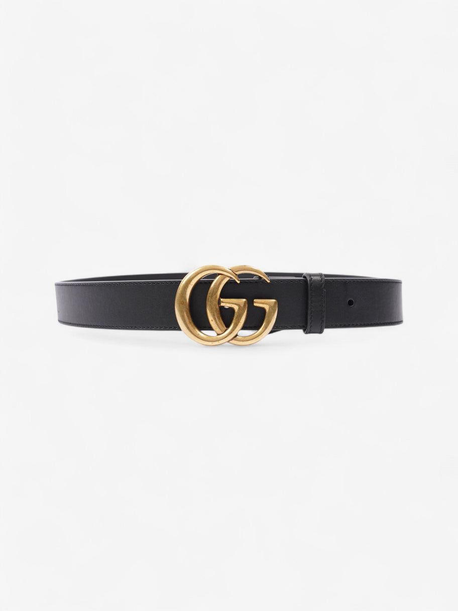 Gucci GG Marmont Belt Black / Gold Leather 90cm / 36